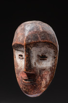 Anthropomorphic mask "idimu", D. R. Congo, Lega, Size: H: 23 cm (H: 9.1 inch), ID: 3052294 - 4/5