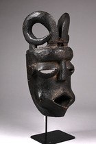 Anthropozoomorphic face mask "idiok ekpo", Nigeria, Ibibio, Size: H: 47 cm (H: 18.5 inch), ID: 3052308 - 2/5
