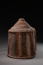 Masque en vannerie inhabituel, Papouasie-Nouvelle-Guinée, montagnes du Prince Alexandre - Sepik central, Taille: H: 36 cm (H: 14.2 inch), ID: 3052346 - 5/5