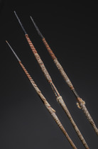 Three spears, Papua New Guinea - Bismarck Archipelago - St Matthias Islands, Size: L: 256 cm &  236 cm (L: 100.8 inch &  92.9 inch), ID: 3052349 - 2/3