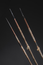 Three spears, Papua New Guinea - Bismarck Archipelago - St Matthias Islands, Size: L: 256 cm &  236 cm (L: 100.8 inch &  92.9 inch), ID: 3052349 - 3/3