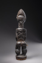 Figure masculine debout "blolo bian", Côte d'Ivoire, Baoulé, Taille: H: 42,5 cm (H: 16.7 inch), ID: 3052375 - 3/6
