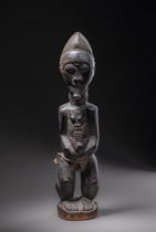 Figure masculine debout "blolo bian", Côte d'Ivoire, Baoulé, Taille: H: 42,5 cm (H: 16.7 inch), ID: 3052375 - 5/6