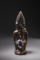 Female twin figure "ere ibeji", Nigeria, Yoruba, Igbomina, Size: H: 28,5 cm (H: 11.2 inch), ID: 3052498 - 5/6