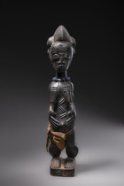 Figure féminine debout "blolo bla", Côte d'Ivoire, Baoulé, Taille: H: 43,5 cm (H: 17.1 inch), ID: 3052505 - 2/6