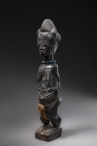 Figure féminine debout "blolo bla", Côte d'Ivoire, Baoulé, Taille: H: 43,5 cm (H: 17.1 inch), ID: 3052505 - 3/6