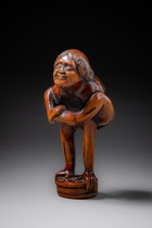 Netsuke of "Tenaga" as acrobat, Meiji period (1868 - 1912), Japan, Size: H: 6 cm (H: 2.4 inch), ID: 3052559 - 2/6