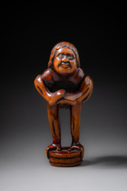 Netsuke of "Tenaga" as acrobat, Meiji period (1868 - 1912), Japan, Size: H: 6 cm (H: 2.4 inch), ID: 3052559 - 6/6