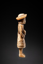 Figur Netsuke "Hollandais avec chien", 19e siècle, Japon, Taille: H: 6 cm (H: 2.4 inch), ID: 3052861 - 3/4