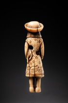 Figur Netsuke "Hollandais avec chien", 19e siècle, Japon, Taille: H: 6 cm (H: 2.4 inch), ID: 3052861 - 4/4