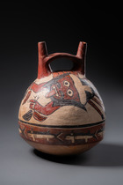 Récipient à double orifice avec être anthropomorphe, env. 200 -600 apr. J-C., Pérou, Nazca, Taille: H: 21 cm (H: 8.3 inch), ID: 3052526 - 3/6