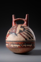 Récipient à double orifice avec être anthropomorphe, env. 200 -600 apr. J-C., Pérou, Nazca, Taille: H: 21 cm (H: 8.3 inch), ID: 3052526 - 4/6