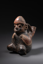 Vase à anse-étrier anthropomorphe, env. 200 av. J.-C. - 600 apr. J.-C., Pérou, Vicus, Taille: H: 18,3 cm (H: 7.2 inch), ID: 3052551 - 3/6