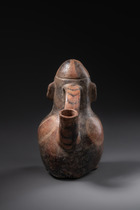 Vase à anse-étrier anthropomorphe, env. 200 av. J.-C. - 600 apr. J.-C., Pérou, Vicus, Taille: H: 18,3 cm (H: 7.2 inch), ID: 3052551 - 5/6