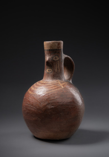 Récipient anthropomorphe, vers 400 apr. J.-C., Pérou, Huari (Wari), Taille: H: 16 cm (H: 6.3 inch), ID: 3052544