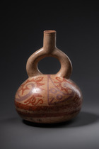 Récipient à anse-étrier, env. 400 - 600 apr. J.-C., Pérou, Moche, Taille: H: 19 cm (H: 7.5 inch), ID: 3052550 - 2/6