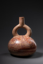 Récipient à anse-étrier, env. 400 - 600 apr. J.-C., Pérou, Moche, Taille: H: 19 cm (H: 7.5 inch), ID: 3052550 - 5/6