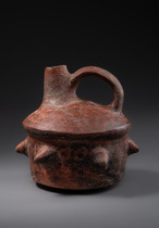 Récipient à anse avec des excroissances en forme d'épines, vers 800 apr. J.-C., Colombie, Calima, Taille: H: 12,5 cm (H: 4.9 inch), ID: 3052553 - 5/6