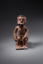 Coquero (Mâcheur de coc), environ 800 - 1200 ap. J.-C., Colombie, Narino / Équateur, Carchi, Taille: H: 16,5 cm (H: 6.5 inch), ID: 3052522 - 2/5