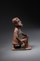 Coquero (Mâcheur de coc), environ 800 - 1200 ap. J.-C., Colombie, Narino / Équateur, Carchi, Taille: H: 16,5 cm (H: 6.5 inch), ID: 3052522 - 3/5