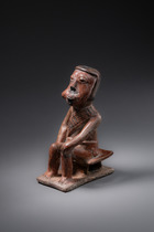 Coquero (Mâcheur de coc), environ 800 - 1200 ap. J.-C., Colombie, Narino / Équateur, Carchi, Taille: H: 16,5 cm (H: 6.5 inch), ID: 3052522 - 5/5