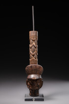 Pipe, Cameroon Grassfields, Bamum, Size: L: 49,5 cm (L: 19.5 inch), ID: 3052359 - 4/4
