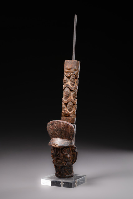 Pipe, Cameroon Grassfields, Bamum, Size: L: 49,5 cm (L: 19.5 inch), ID: 3052359
