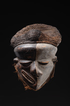 Deformation mask "mbuya ya mbangu", D. R. Congo, Pende, Size: H: 31 cm (H: 12.2 inch), ID: 3052357 - 3/5