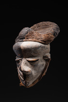 Deformation mask "mbuya ya mbangu", D. R. Congo, Pende, Size: H: 31 cm (H: 12.2 inch), ID: 3052357 - 4/5