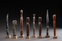Eight "aklama kpakpewo" figures (helper spirits), Togo, Ada, Size: H: 23,5 cm - 14,5 cm (H: 9.3 inch - 5.7 inch), ID: 3052364 - 3/4