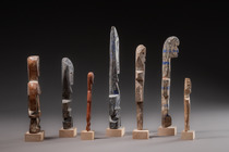 Seven "aklama kpakpewo" figures (helper spirits), Togo, Ada, Size: H: 13,5 cm - 26,5 cm (H: 5.3 inch - 10.4 inch), ID: 3052365 - 3/4
