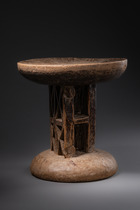 Round stool, Zambia, Tonga, Size: H: 22,5 cm D: 22 cm (H: 8.9 inch D: 8.7 inch), ID: 3052376 - 4/6