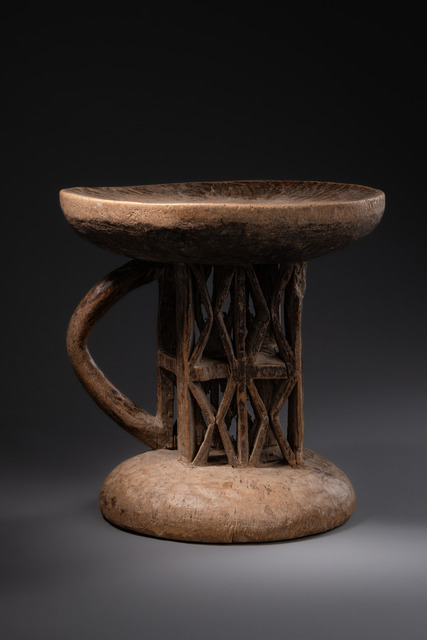 Round stool, Zambie, Tonga, Taille: H: 22,5 cm D: 22 cm (H: 8.9 inch D: 8.7 inch), ID: 3052376