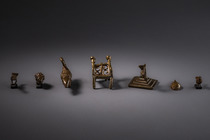Nine goldweights, Ghana, Ashanti, Size: H: 0,8 cm -3 cm (H: 0.3 inch -1.2 inch), ID: 3052377 - 9/9