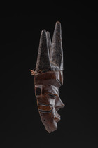 Anthropomorphic face mask "mbuya", D. R. Congo, Pende, Size: H: 25 cm (H: 9.8 inch), ID: 3052373 - 3/4