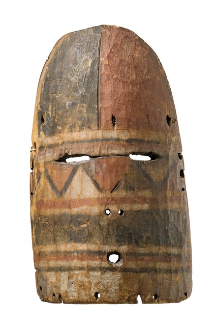 Anthropomorphic mask, D. R. Congo, Bakwa Luntu / Mbole, Size: H: 28 cm (H: 11.0 inch), ID: 3052371