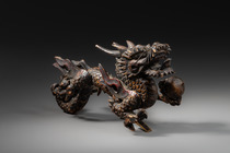 Ornement de casque de samouraï "maedate" en forme de dragon, époque Edo (1603 - 1868), Japon, Taille: L: 27 cm (L: 10.6 inch), ID: 3052769 - 3/6