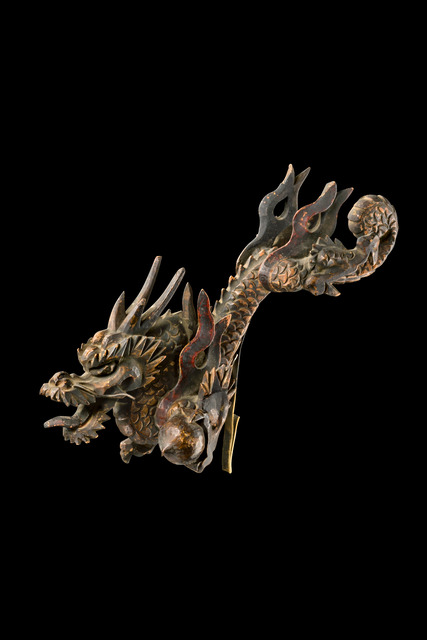 Samurai helmet ornament "maedate" in the shape of a dragon, Edo period (1603 - 1868), Japan, Size: L: 27 cm (L: 10.6 inch), ID: 3052769