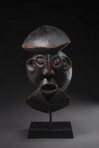 Anthropomorphic mask, Cameroon Grassfields, Bamum, Size: H: 40 cm (H: 15.7 inch), ID: 3052511 - 3/5
