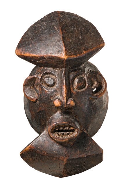 Anthropomorphic mask, Cameroon Grassfields, Bamum, Size: H: 40 cm (H: 15.7 inch), ID: 3052511