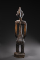 Standing male figure "doogélé", Côte d'Ivoire, Senufo, Size: H: 88,5 cm (H: 34.8 inch), ID: 3052396 - 5/7