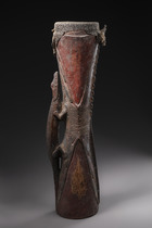 Tambour à main "kundu", Papouasie-Nouvelle-Guinée - Sepik, Taille: H: 75 cm (H: 29.5 inch), ID: 3052420 - 4/7