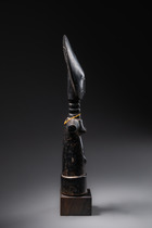 Fertility doll "akua ba", Ghana, Ashanti, Size: H: 26 cm (H: 10.2 inch), ID: 3052397 - 4/5