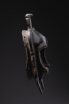 Anthropomorphic face mask "kpelié" ("kpeli yehe"), Côte d'Ivoire, Senufo, Size: H: 28 cm (H: 11.0 inch), ID: 3052402 - 4/5