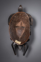 Anthropomorphic face mask "kpelié" ("kpeli yehe"), Côte d'Ivoire, Senufo, Size: H: 28 cm (H: 11.0 inch), ID: 3052402 - 5/5