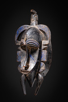 Anthropomorphic face mask "kpelié" ("kpeli yehe"), Côte d'Ivoire, Senufo, Size: H: 28 cm (H: 11.0 inch), ID: 3052402 - 6/7