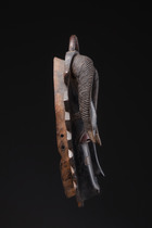 Beautiful face mask "tu bodu" (buffalo), Côte d'Ivoire, Yaure, Size: H: 28 cm (H: 11.0 inch), ID: 3052417 - 3/5