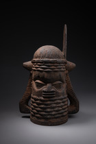 Memorial head, Nigeria, Benin, Size: H: 30 cm (H: 11.8 inch), ID: 3052413 - 2/6