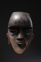Anthropomorphic face mask, Côte d'Ivoire, Bété, Size: H: 24 cm (H: 9.4 inch), ID: 3052415 - 3/6