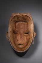 Anthropomorphic face mask, Côte d'Ivoire, Bété, Size: H: 24 cm (H: 9.4 inch), ID: 3052415 - 5/6